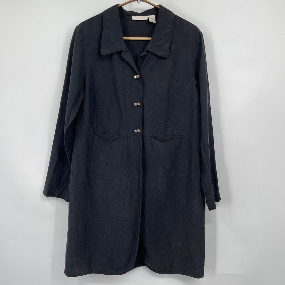 J. Jill Vintage Linen Blend 3 Button Split Jacket SZ XS